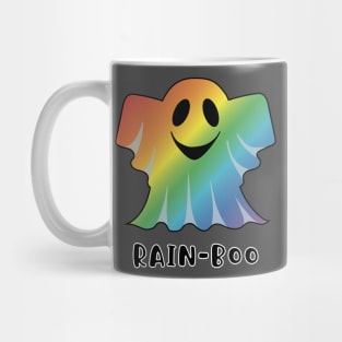 Rain-boo, funny rainbow halloween ghost Mug